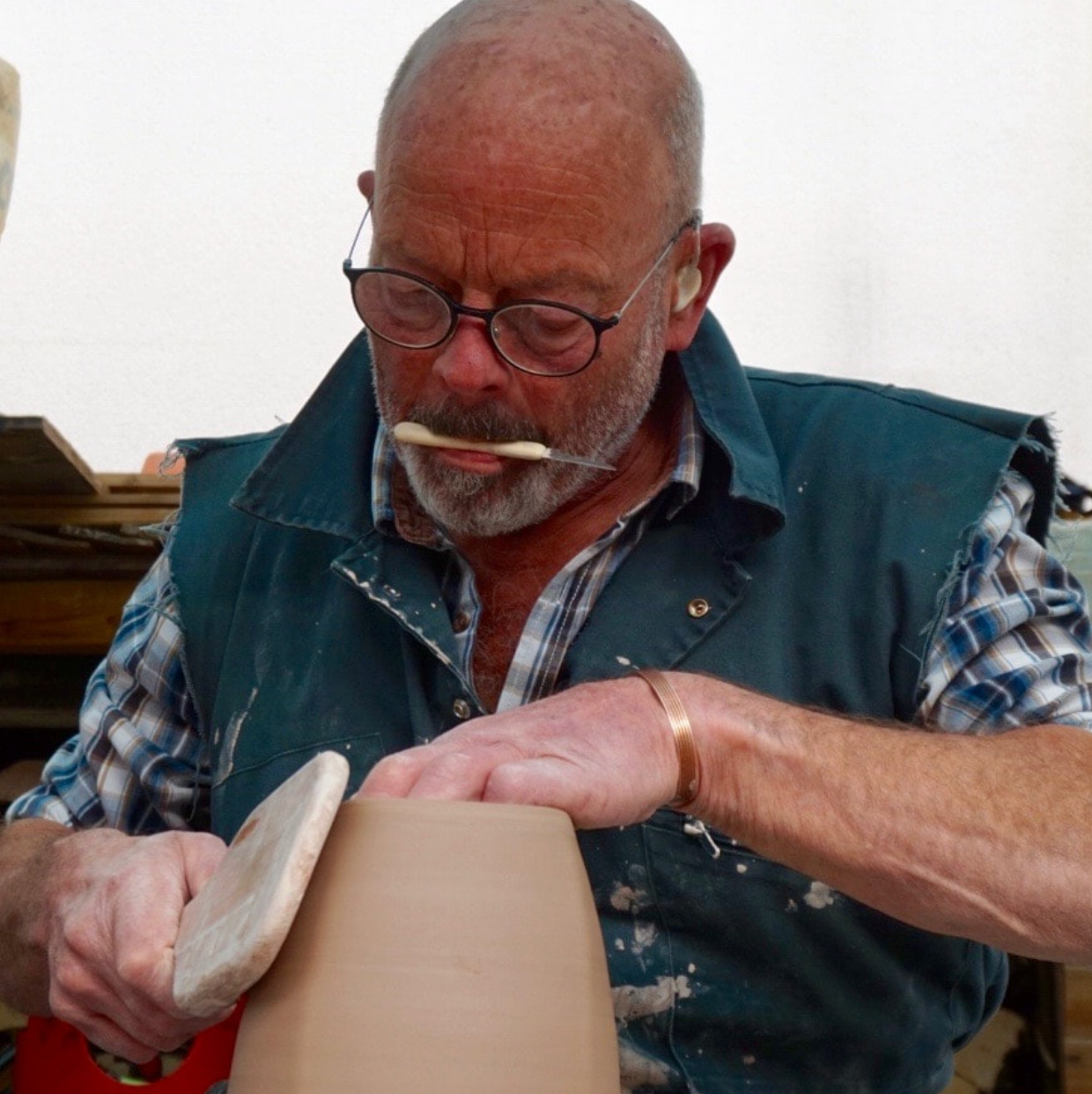 Théière En Grès Artisanale Mark Griffiths - Poterie D'Atelier Années 90 - Occasion