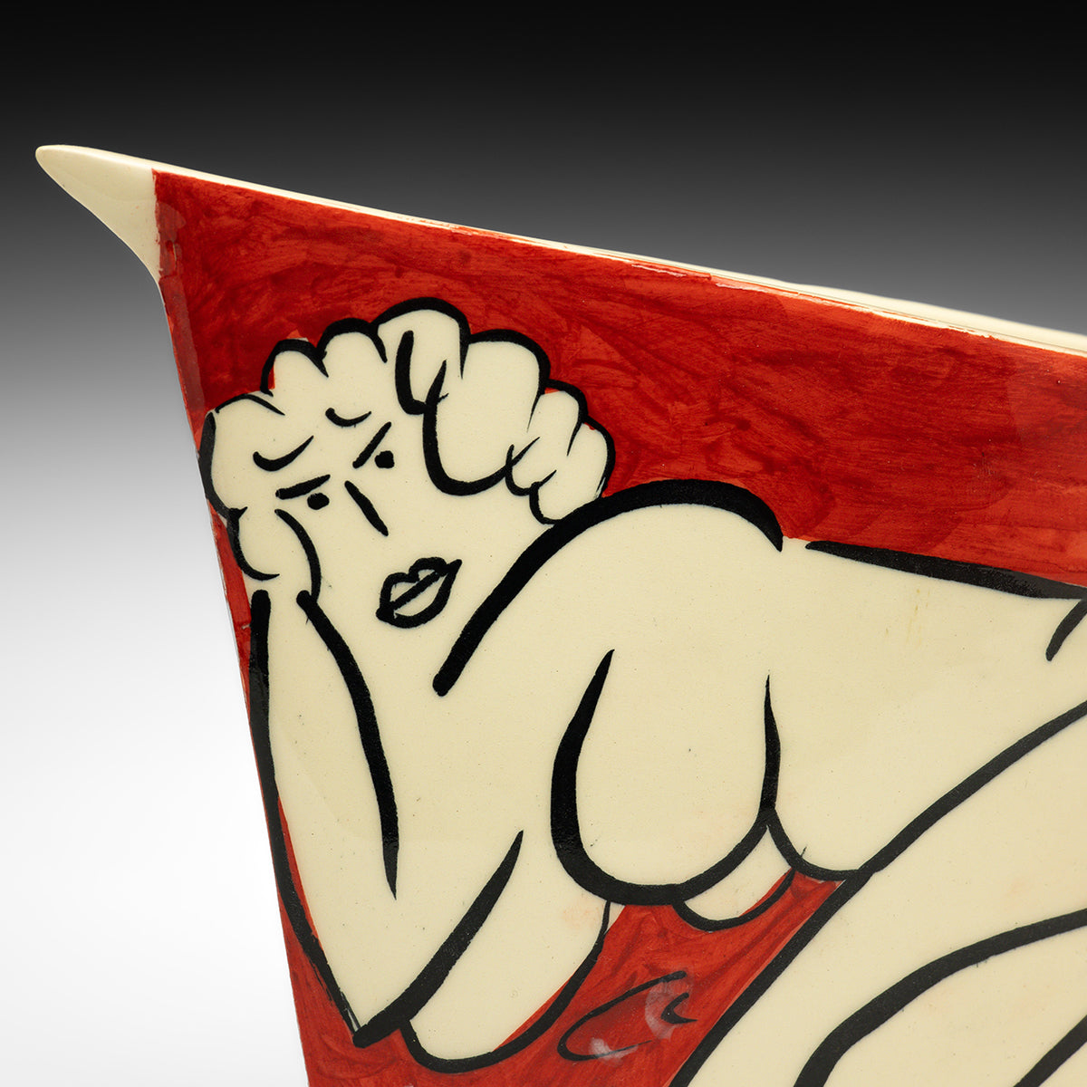 White Nude on a Red Bed