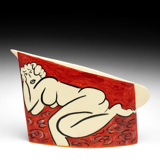 White Nude on a Red Bed