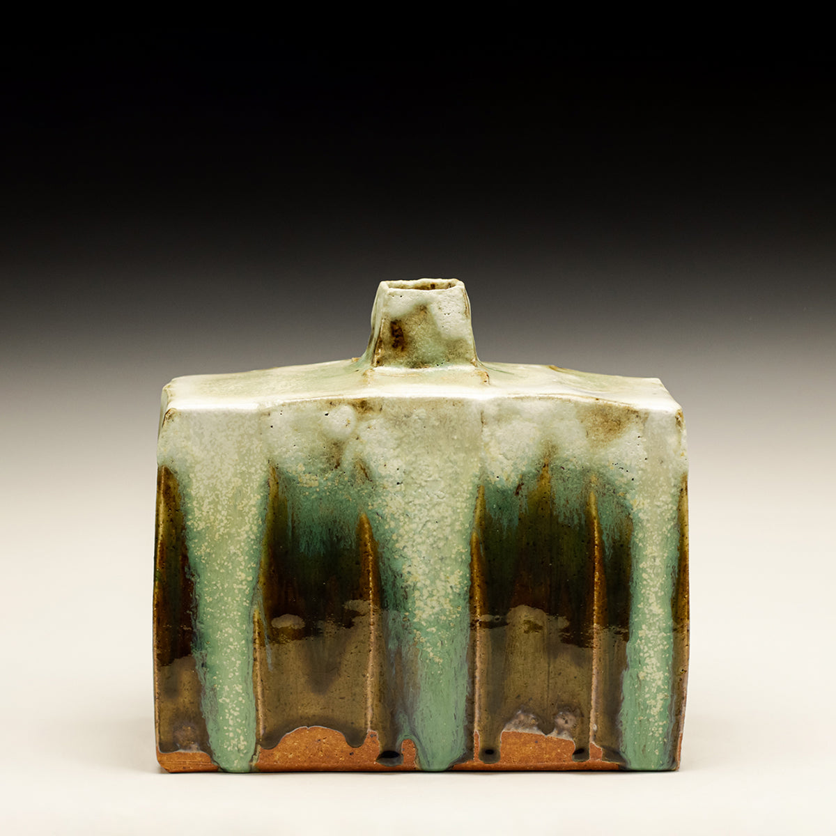 Rectangular Oribe Vase