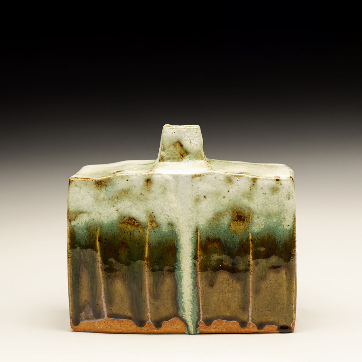 Rectangular Oribe Vase