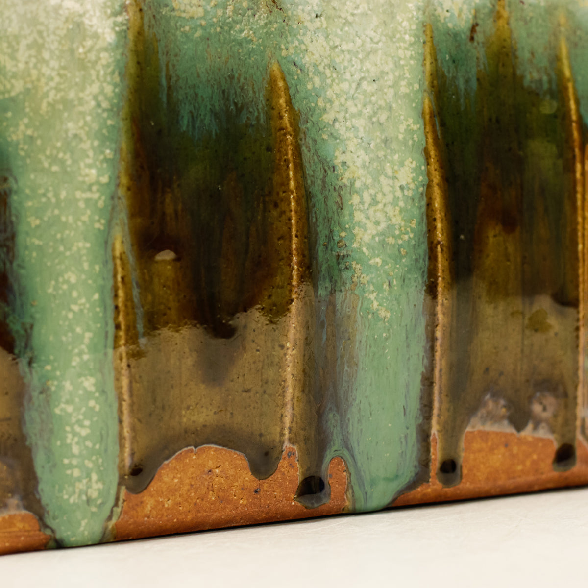 Rectangular Oribe Vase