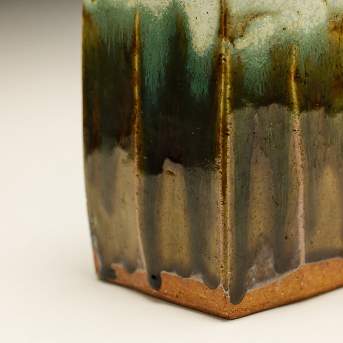 Rectangular Oribe Vase