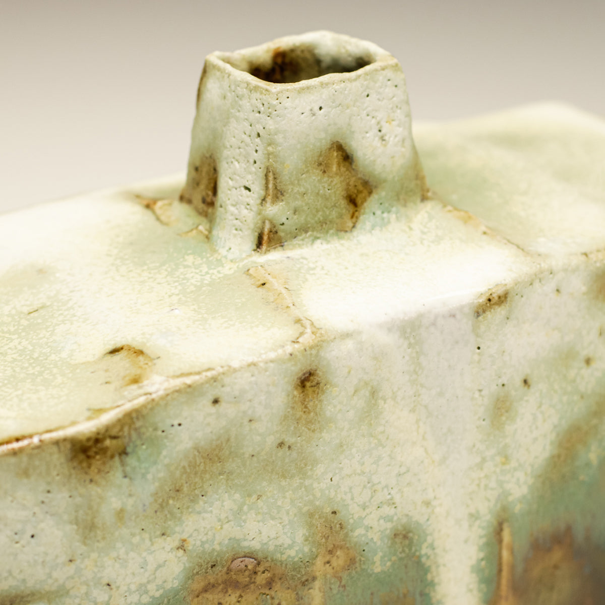 Rectangular Oribe Vase